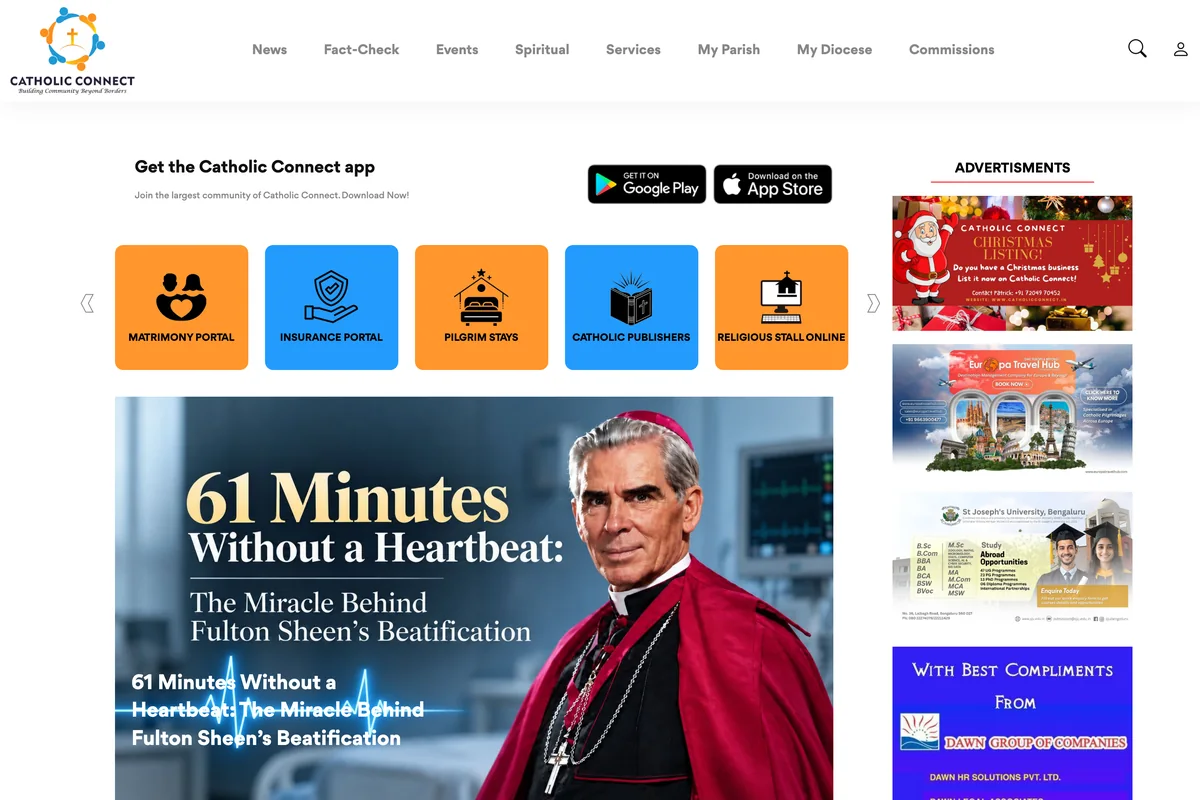 Catholic Connect website preview