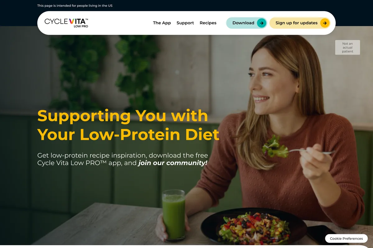 Cycle Vita Low PRO website preview