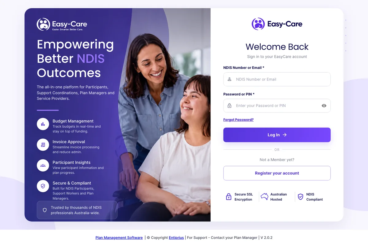 Easy-Care website preview